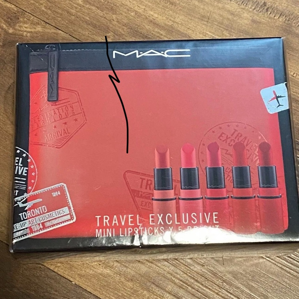 Brand New With Box Mac Cosmetics Travel Exclusive Mini Lipsticks x5 Bright